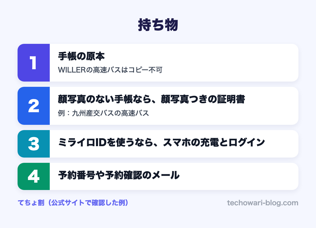 持ち物