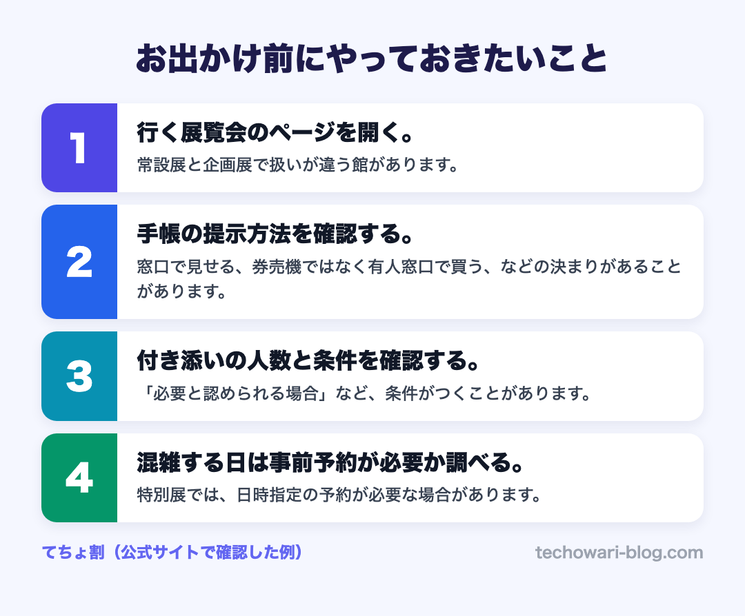 お出かけ前にやっておきたいこと